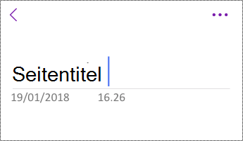 Umbenennen einer Seite in OneNote für iOS