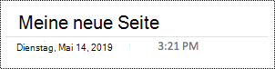 Umbenennen einer Seite in OneNote für Mac