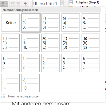 Screenshot der Option 
