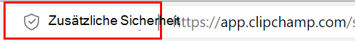 Edge hat Sicherheit hinzugefügt, Whitelist Clipchamp 1