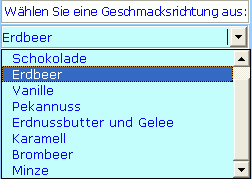 Beispiel für ein ActiveX-Steuerelement 'Kombinationsfeld'