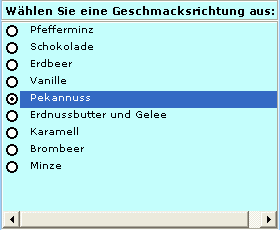 Beispiel für ein ActiveX-Steuerelement 'Listenfeld'