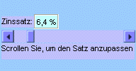 Beispiel für ein ActiveX-Steuerelement 'Scrollleiste'