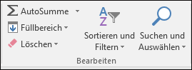 Suchen & Auswählen im Menüband