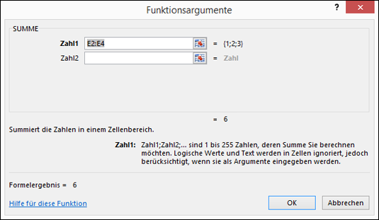 Excel-Funktions-Assistent