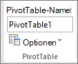 PivotTable-Optionen im Menüband