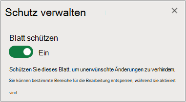 Verwalten des Arbeitsblattschutzes