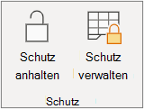 Pausieren des Arbeitsblattschutzes