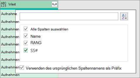 Erweitern eines JSON-Datensatzes
