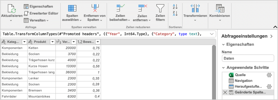 Der Power Query-Editor