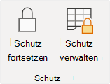 Fortsetzen des Blattschutzes
