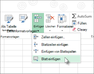 Zellen einfügen
