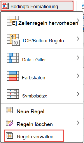 Regeln verwalten