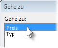 Dialogfeld 'Gehe zu'
