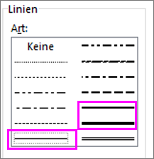 Linienarten