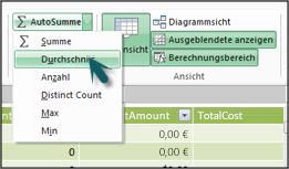 AutoSumme in Power Pivot