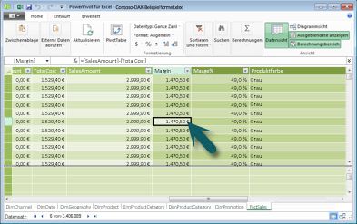 Zeilenkontext in Power Pivot