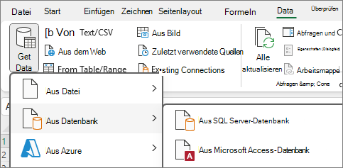 Daten aus Access importieren