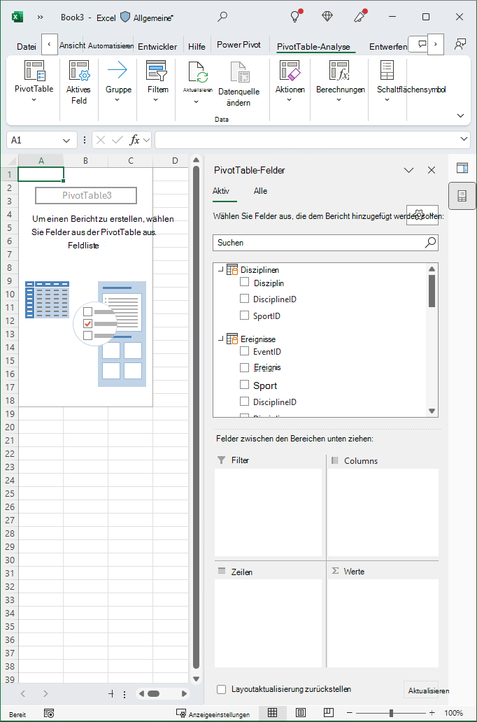 Leere PivotTable