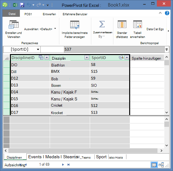 Felder kopieren in PowerPivot