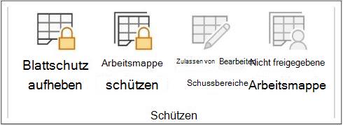 Blattschutz aufheben