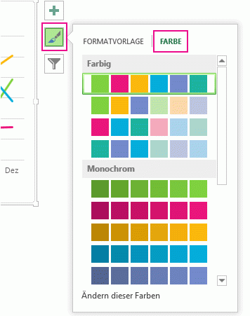 Color tab in Customize the Look of Your Chart pane