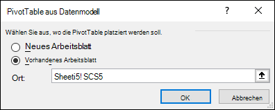 PivotTable aus Datentabelle