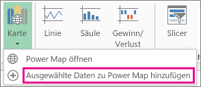 Ausgewählte Daten zu Power Map hinzufügen (Befehl)