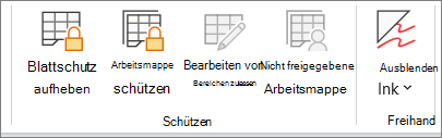 Schutz des Blatts aufheben