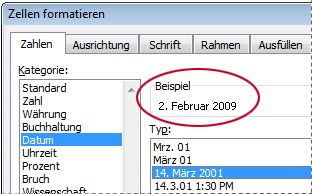 Sample box selected in Format Cells dialog box