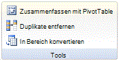 Abbildung des Excel-Menübands
