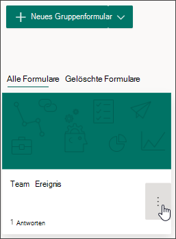 Weitere Einstellungen für Gruppenformulare