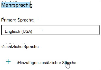 Hinzufügen einer Sprache