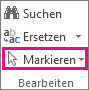 'Markieren' in der Gruppe 'Bearbeiten'