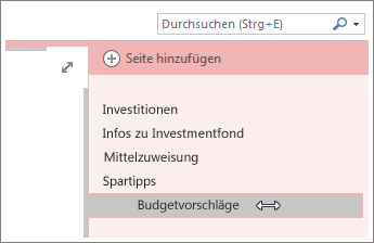 Machen Sie eine Seite durch Tieferstufen zu einer Unterseite bzw. eine Unterseite durch Höherstufen zu einer Seite.