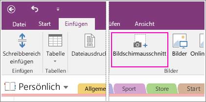 Screenshot der Schaltfläche 