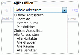 Liste 'Adressbücher'