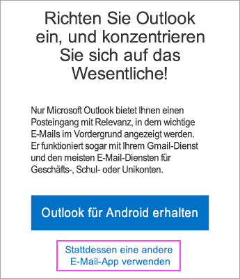 Klicken Sie auf den Link, um die Synchronisierung zu aktivieren.