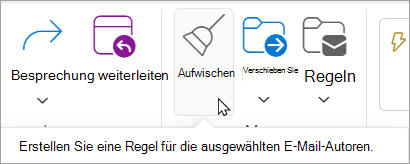 Wählen Sie im Menüband Sweep (Sweep) aus.