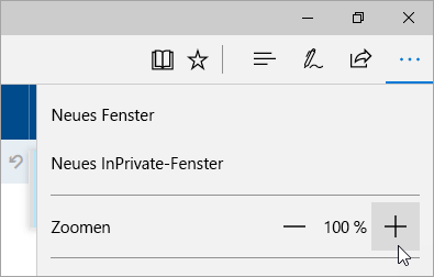 Screenshot des Menüs 