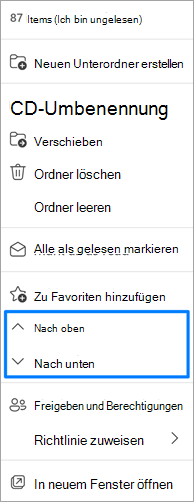 Screenshot der Option 
