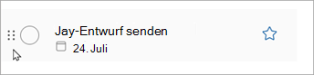 Wählen Sie die Punkte der Aufgabe aus, halten Sie sie gedrückt, und ziehen Sie die Aufgabe in der Liste nach oben oder unten, um sie neu anzuordnen.
