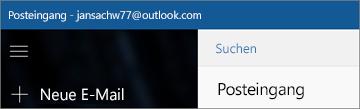 So sieht das Menüband aus, wenn Sie über die Mail-App für Windows 10 verfügen.