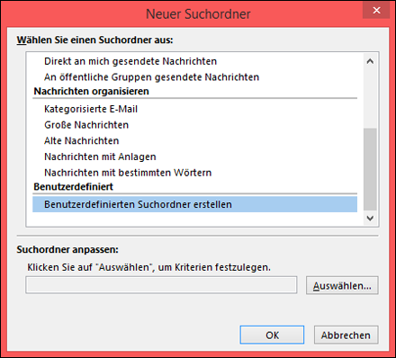 Auswählen von 