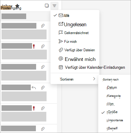 Screenshot des Menüs 