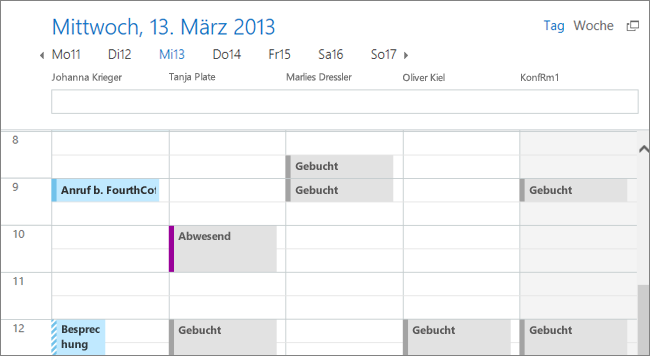 Terminplanungs-Assistent - Raster