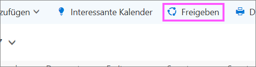 Screenshot der Schaltfläche „Freigeben“