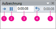 Zeigt das Feld für die Aufnahmedauer in PowerPoint