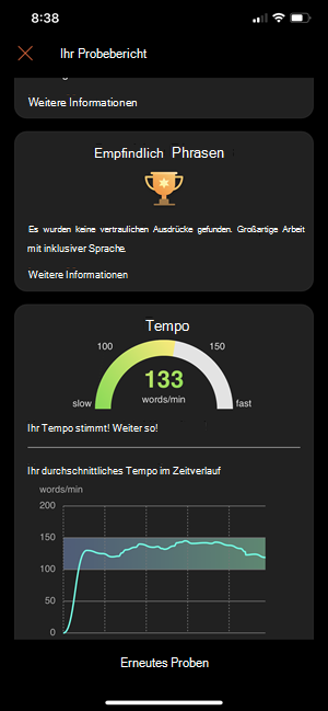 Ansicht des Referenten-Coach-Berichts