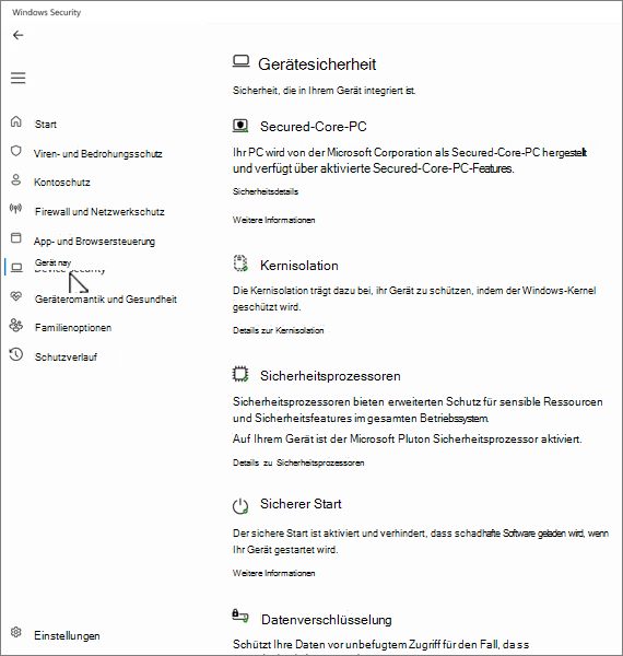 Screenshot des Bildschirms 